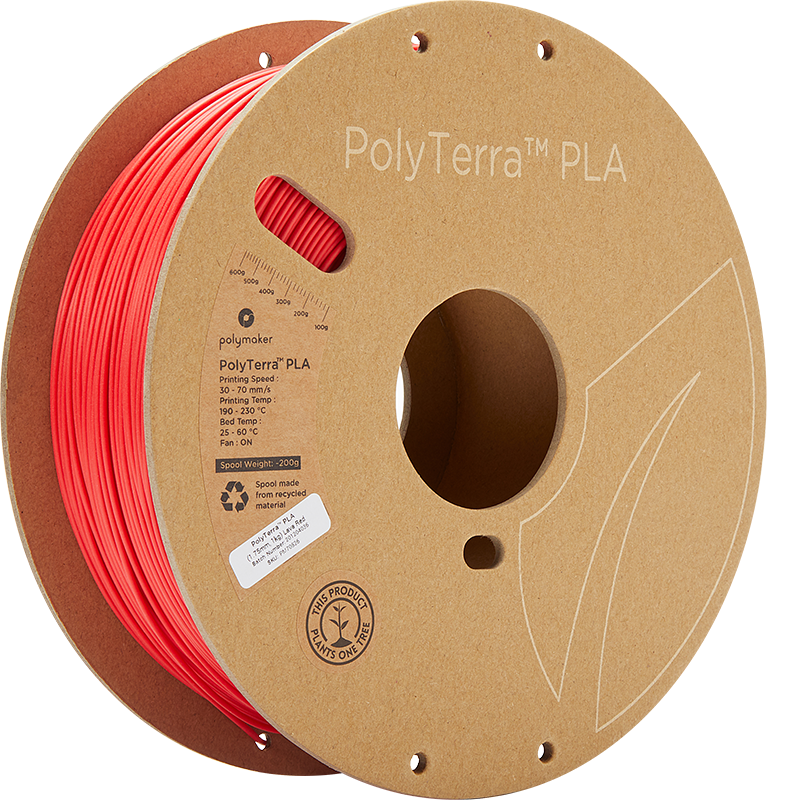Filamento PLA PolyTerra Polymaker PLA Red Rojo